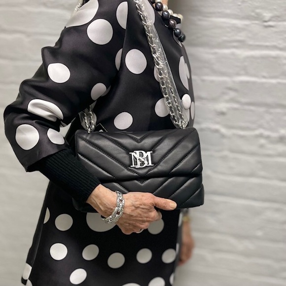 Badgley Mishka black vegan leather crossbody bag. NWT - Picture 2 of 9